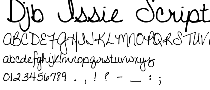 DJB Issie script font